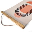 Tekstil plakat Abstrakt geometri i ferskenfarver - Kubistika