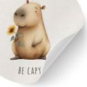 Capybara Wallsticker - Don't worry be capy - Rund