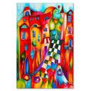 Canvasbillede, farverig by