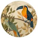 Fototapet - Rundt Goed Blauw - Paradise - vliesetapet/selvklæbende non-woven tapet