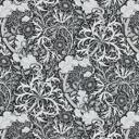 Papel pintado con zarcillos y flores en blanco y negro - papel pintado no tejido de flores