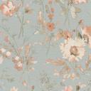 COSMOPOLITAN Vintage tapet akvarelblomster abrikosblå - Ikke-vævet tapet pastel