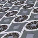 Papel pintado gráfico con motivos circulares en blanco y negro - papel pintado no tejido de estilo retro