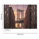 non-woven tapet BrooklynBridge Bridge New York fototapet Designwalls i brun og grå 