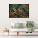 Canvasbillede, Tropiske blade i orange