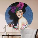 Vinilo decorativo retrato - Corazón susurrante redondo - Hülya