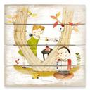 Cuadro de madera Loske - Picnic - 40x41,5 cm