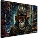 Canvasbillede, abstrakt abe