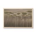 Houten Wanddecoratie lotusbloemen met zwaan in het water in grijs - Ms Tiff
