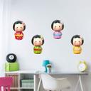 Wallsticker - Michel Agullo - Kokeshifigurer, sæt 02