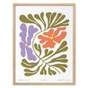 Póster de flores abstractas en estilo retro - Treechild