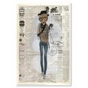 Canvasbillede, Hipster leopard - avisartikel
