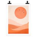 Póster Paisaje armonioso naranja - Kubistika
