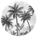 Eksotisk palmelandskab Wallsticker - Rund
