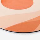 Vægcirkel Harmonisk landskab orange - Kubistika – print på aluminium (Alu-Dibond)