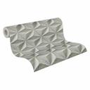 3D tapet betonlook grå - Ikke-vævet tapet med geometrisk mønster - industrielt look