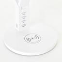 Tischleuchte Julius, weiß, 52 x 17,1 cm, Innenleuchte mit Wireless-Charging-Funktion