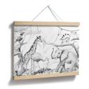 Póster Kvilis - Amigos animales en la selva - blanco y negro