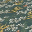 blomstertapet med sommerfugle blå gul - non-woven tapet blomster og dyr