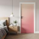 Ombre pink sun door film - Selvklæbende dørdekoration