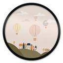 Póster Globos aerostáticos de colores en el cielo - Lisboa - Redondo
