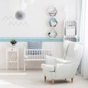 A.S. Création Lovely Kids Frise autocollante enfant - Bleu, Blanc