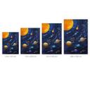 Papier peint système solaire avec planètes et soleil | Papier peint espace pour enfants - Cats & Dot