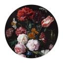 Póster de Heem - Naturaleza muerta con flores en un jarrón de cristal - Redondo
