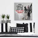 Canvasbillede Banksy - Make Some Trouble