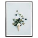 Plakat - Flowers in an Ice Cream Cone - Blå