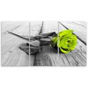 3-delt lærredsprint, rosenblomstgrøn