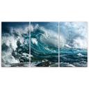 3 stykke lærredstryk, Sea Ocean Waves
