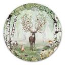 Tableau sur alu-Dibond rond Kikki Belle - Cerf en été