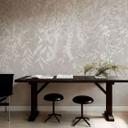 Fotobehang woonkamer natuurmotief - elegante wilgentakken in beige - Ms Tiff
