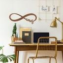 Décoration murale en bois placage d'acajou - Amis à l'infini