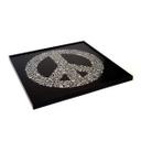 Wanddecoratie Peace Sign - zilver glitter