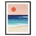 Póster chica surfista al atardecer - Rivers