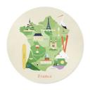 Póster mapa de Francia - Rivers - Redondo