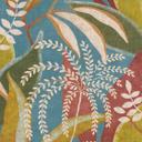 Papel pintado tropical petróleo y rojo óxido - Papel pintado no tejido en estilo jungla retro