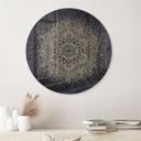 Glasbillede - Elegant mandala i sort og guld - Bloomery Decor - Round