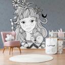 Livingwalls papier peint photo ARTist Catgirl bleu