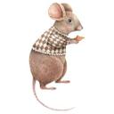 Wallsticker med mus - Lykke med ost - Kikki Belle