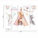 Børneværelse tapet Animals i hvid grå - non-woven tapet Designwalls 2 - 2,55 x 3,5 m