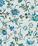 Papel pintado no tejido flores, hojas naturaleza floral en verde