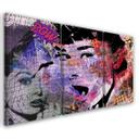 3 stykke lærredstryk, Audrey Hepburn
