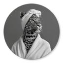 Glasbillede - Royale Spa time-out med leopard - Rahner - Round