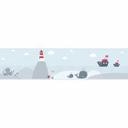 A.S. Création Lovely Kids Frise autocollante enfant - Gris, Rouge