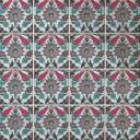 Azulejos Adhesivos Guirnalda de flores orientales - lote de 12