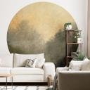 Skjult lys i morgentågen | Minimalistisk landskabsfototapet - Hobday - Round - vliesetapet/selvklæbe