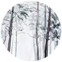 Fototapet - Rundt - Watercolour Forest - vliesetapet/selvklæbende non-woven tapet